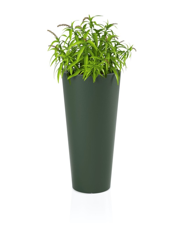 Donica Habana butelkowa zieleń + roślina.jpg