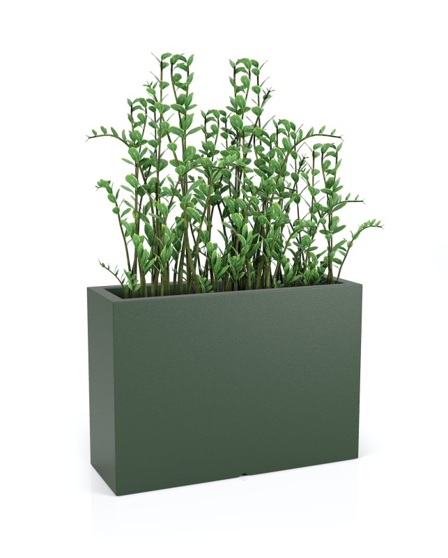 Donica Longerino butelkowa zieleń + roślina.jpg