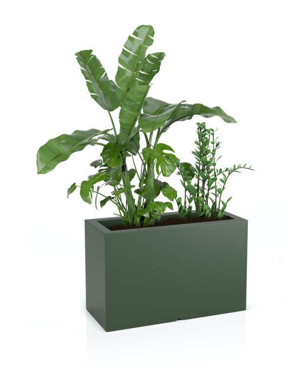 Donica Lungo maxi butelkowa zieleń + roślina.jpg