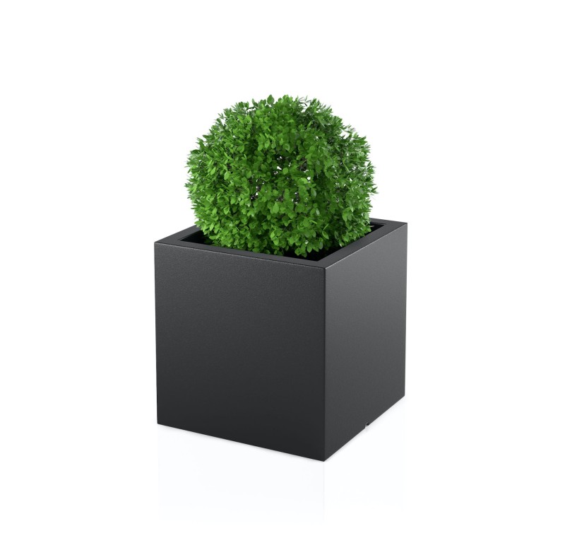 Donica Pixel pot czarna + roślina.jpg