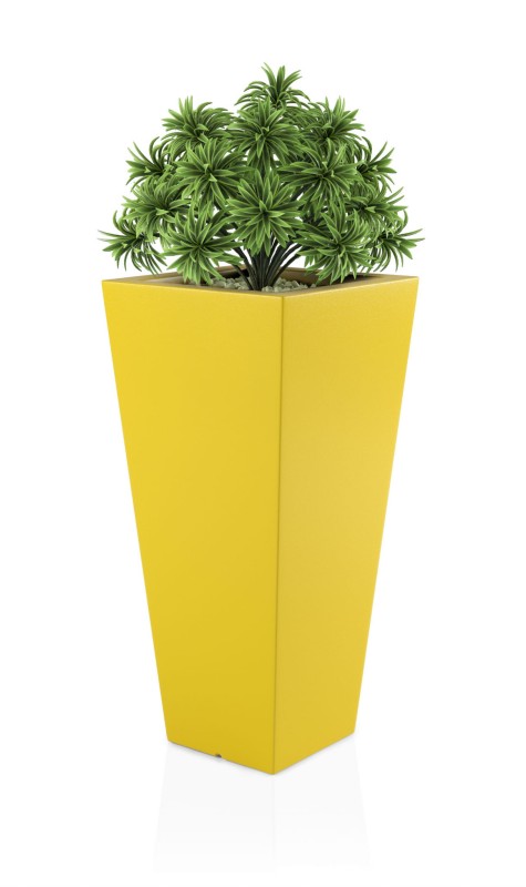 Donica Slim line M żółta + roślina.jpg
