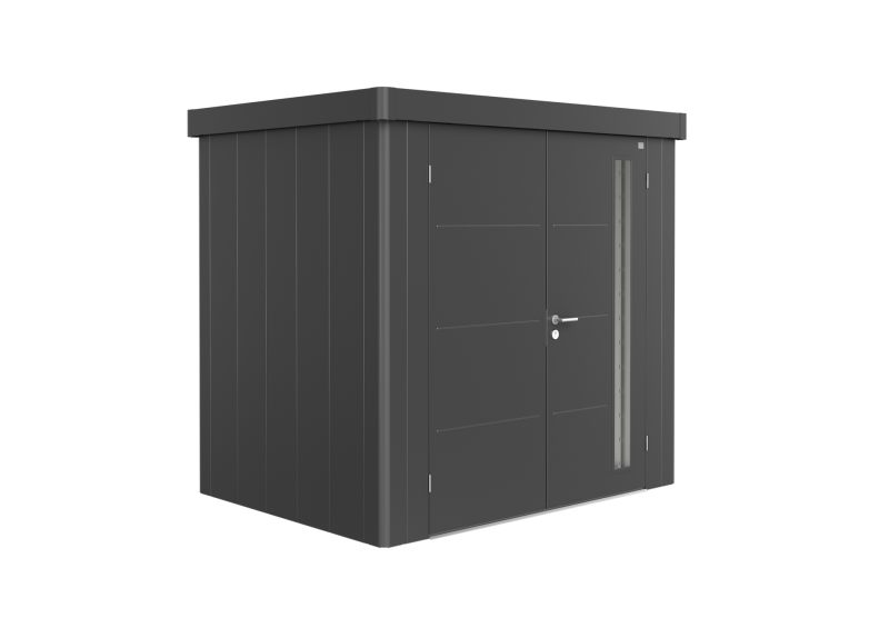 85060_Neo_1B_domek_ogrodowy_Neo_Biohort_ciemny_szary_drzwi_podwójne