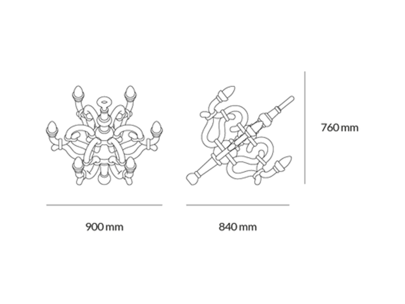 lampa-orgodowa-żyrandol-qeeboo-fallen-chendalier-m-by-studio-job