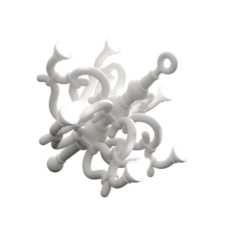 lampa-ogrodowa-żyrandol-qeeboo-fallen-chendalier-m-by-studio-job-biała