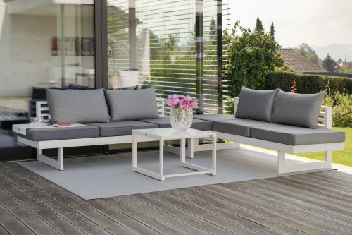 Sofa ogrodowa NEW HOLLY i zestaw poduch