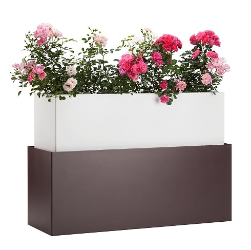 Metalowa donica :: One in One z  wkładem mrozoodpornym