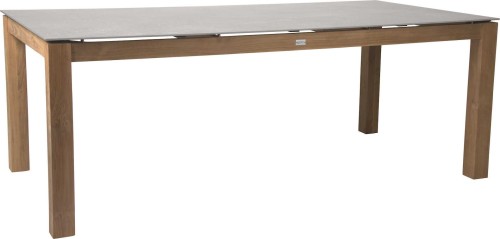 Stół ogrodowy  z drewna teak z blatem dekton 200x100 cm :: WOODEN 