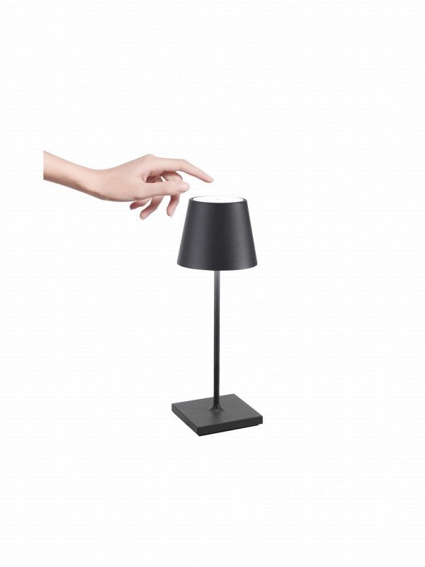 lampa_stołowa_USB_Zafferano_Poldina-Pro_mini_szara