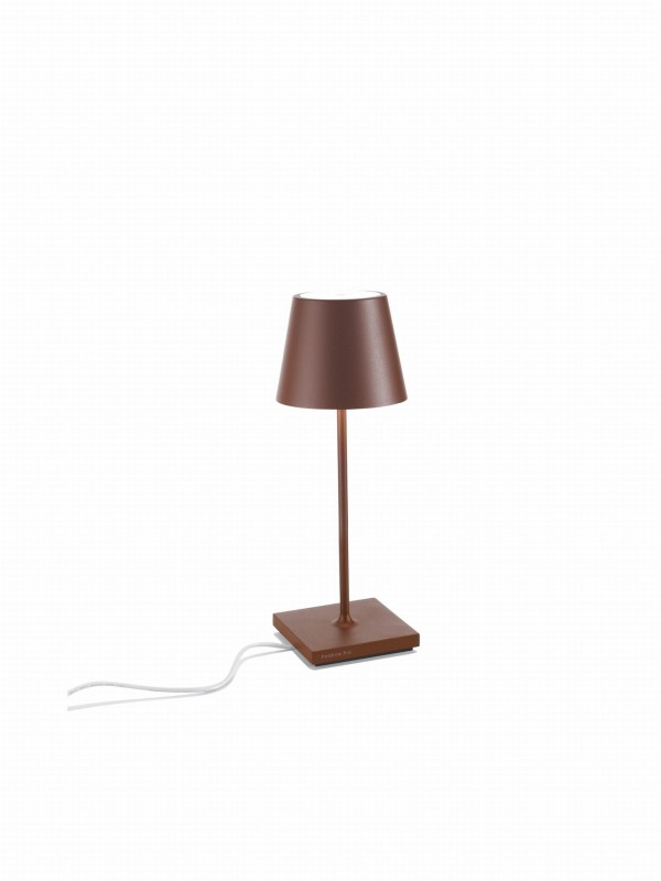 lampa_stołowa_USB_Zafferano_Poldina-Pro_mini_corten