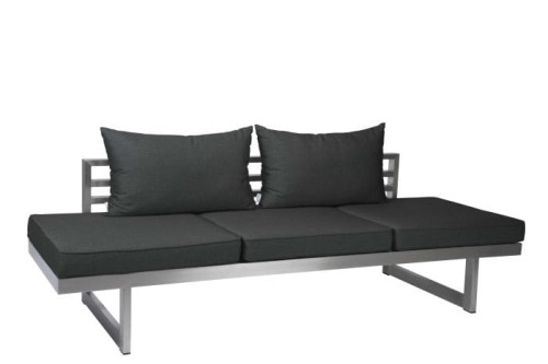 Sofa ogrodowa - leżanka stal nierdzewna z poduszkami :: NEW HOLLY 