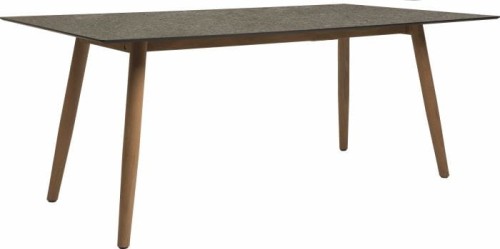 Stół ogrodowy 180 x 100 cm (nogi drewno teak okrągłe) :: INTERNO 