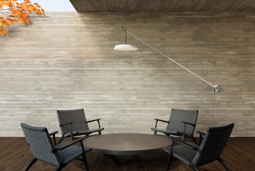 Ogrodowa lampa ścienna teleskopowa 170 - 260 cm z ściemniaczem :: SESTANTE 