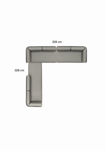 Ogrodowy narożnik dla 6-7 osób :: Baza (set-up O) 328x328 cm