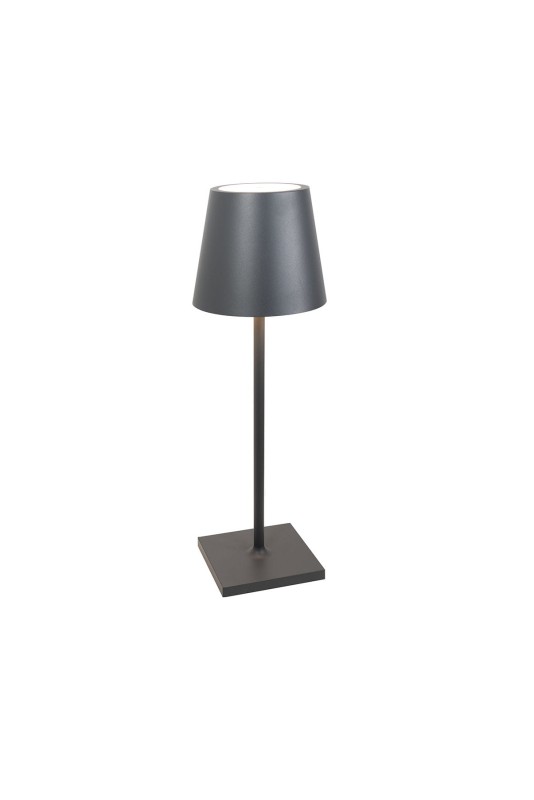 ogrodowa_lampa_stołowa_Zafferano_LED_USB_Poldina-L_ciemno-szara