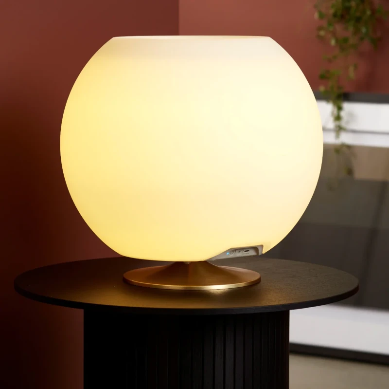 Lampa_podłogowa_Sphere_miedziany_brass_głośnik_cooler