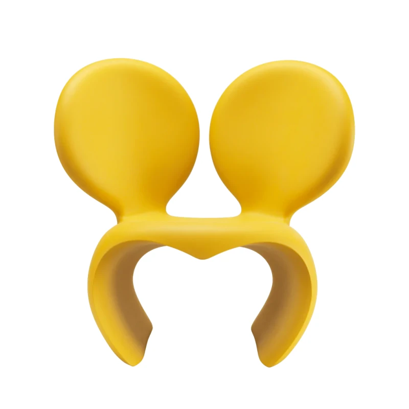 Fotel_ogrodowy_Qeeboo_design_Ron_Arad_Don't F**k with the Mouse_żółty_yellow