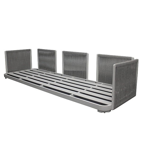 rama biała sznurki light grey