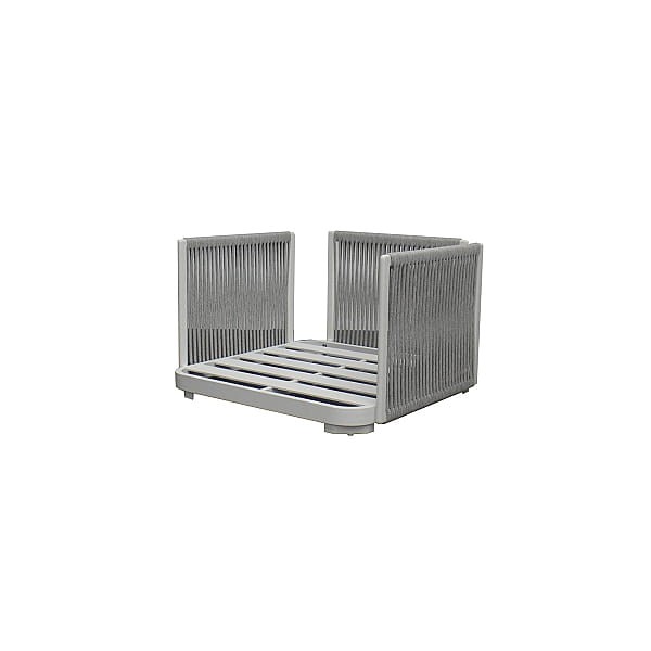 rama biała sznurki light grey