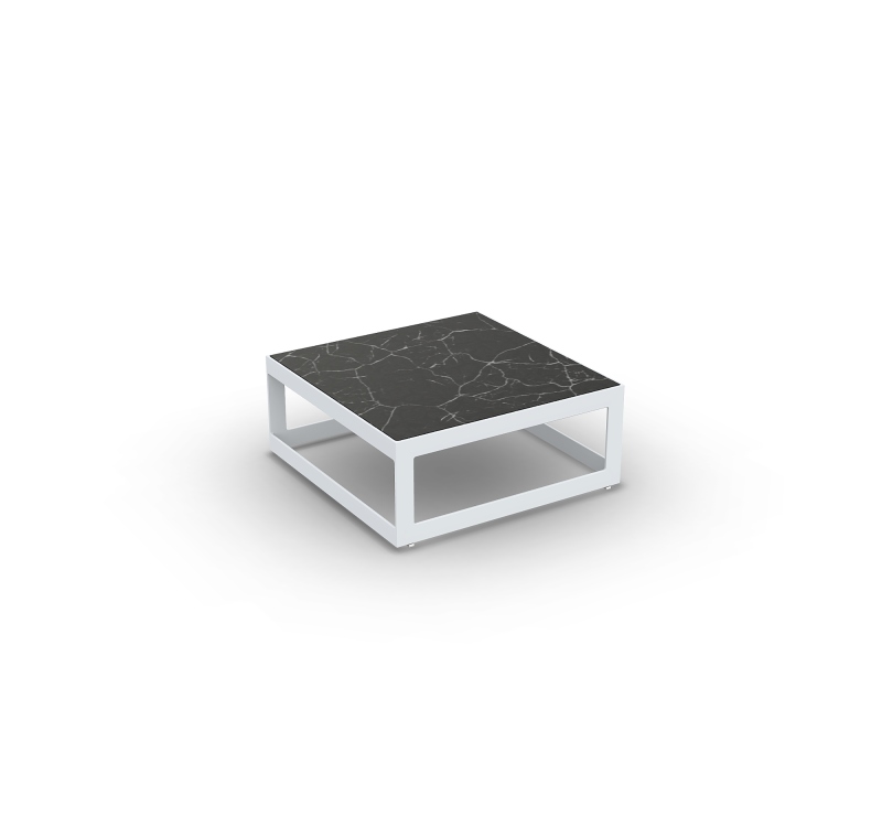 Stolik_kawowy_ogrodowy_BURFORD_ALU WHITE MAT CERAMIC DARK MARBLE 68X68