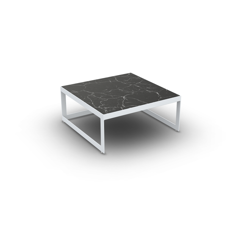 Stolik_kawowy_ogrodowy_BURFORD_ALU WHITE MAT CERAMIC DARK MARBLE 84X84