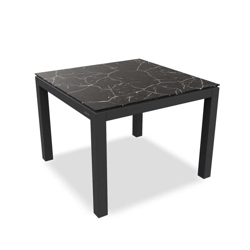 Stół_jadalniany_ogrodowy_DANLI_ALU CHARC MAT  UPLAY CERAM BLACK MARBLE 100X100