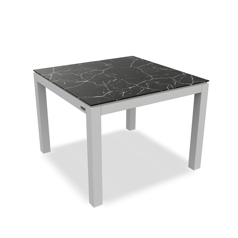 Stół_jadalniany_ogrodowy_DANLI_ ALU WHITE MAT BLACK MARBLE 100X100