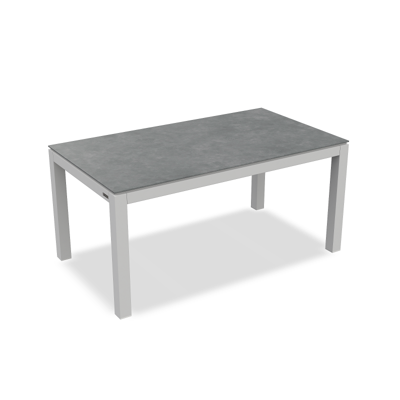 Stół_obiadowy_ogrodowy_DANLI_ALU WHITE MAT ASH GREY 160X90