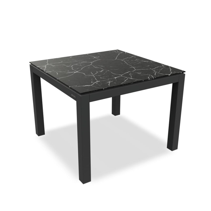 Stół_jadalniany_ogrodowy_DANLI_ALU BLACK MAT  BLACK MARBLE 100X100