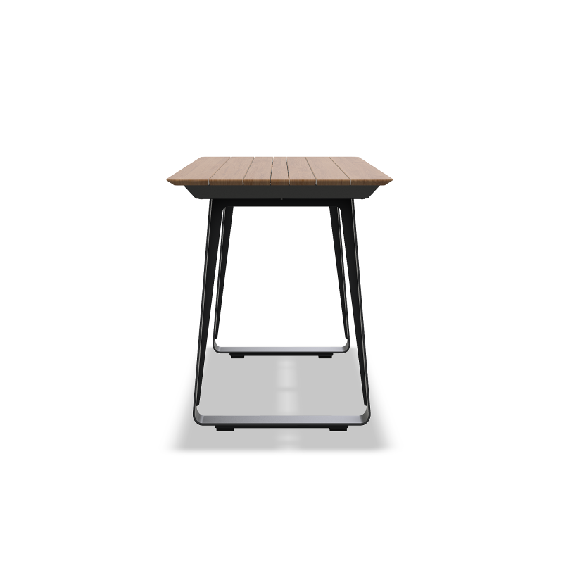 Stół_barowy_ogrodowy_ELKO_BAR ALU CHARCOAL MAT TEAK 180x80