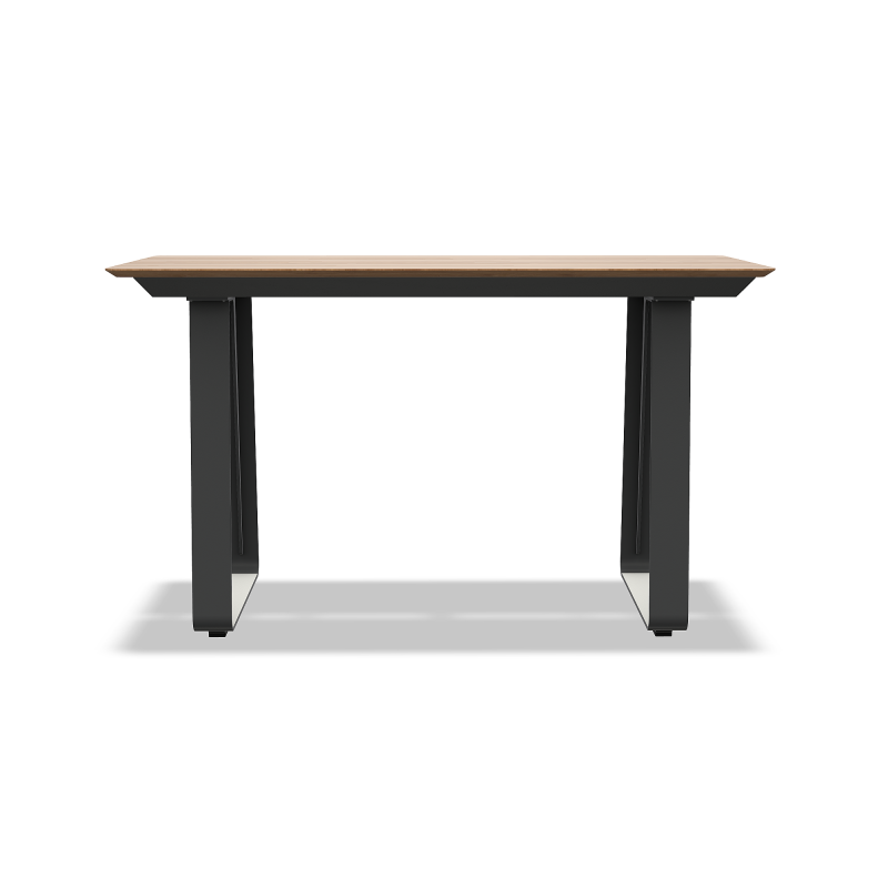 Stół_barowy_ogrodowy_ELKO_BAR ALU CHARCOAL MAT TEAK 180x80