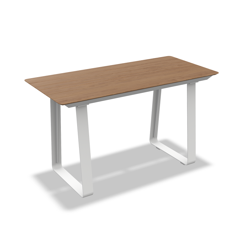 Stół_barowy_ogrodowy_ELKO_BAR ALUWHITE MAT TEAK 180x80