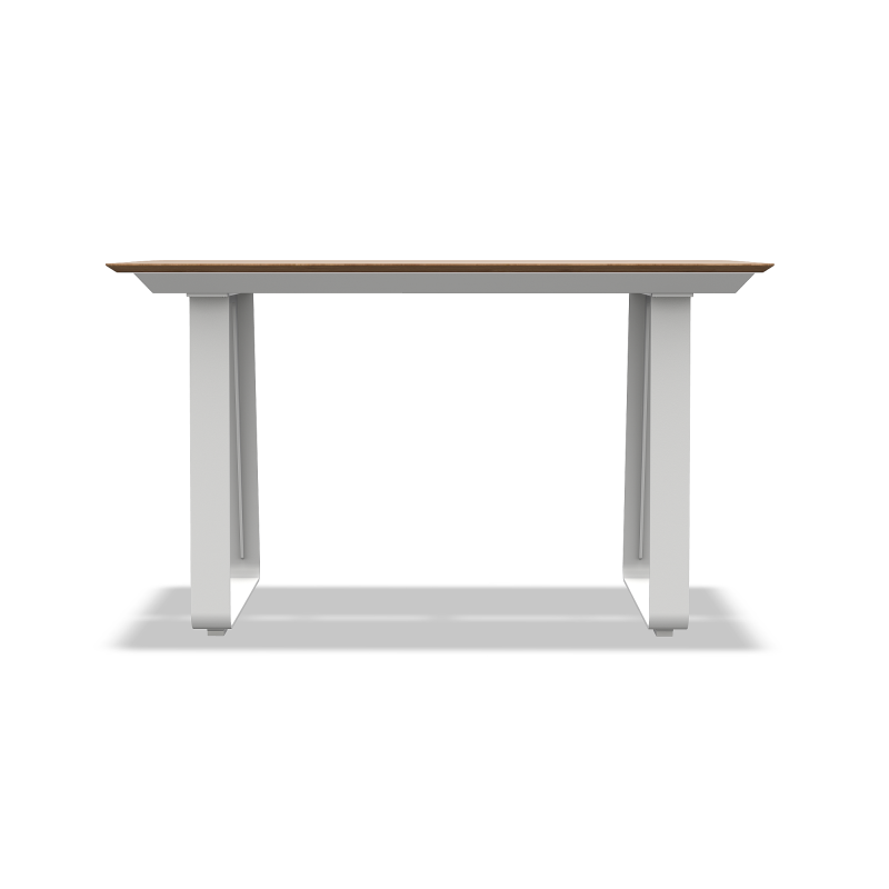 Stół_barowy_ogrodowy_ELKO_BAR ALUWHITE MAT TEAK 180x80