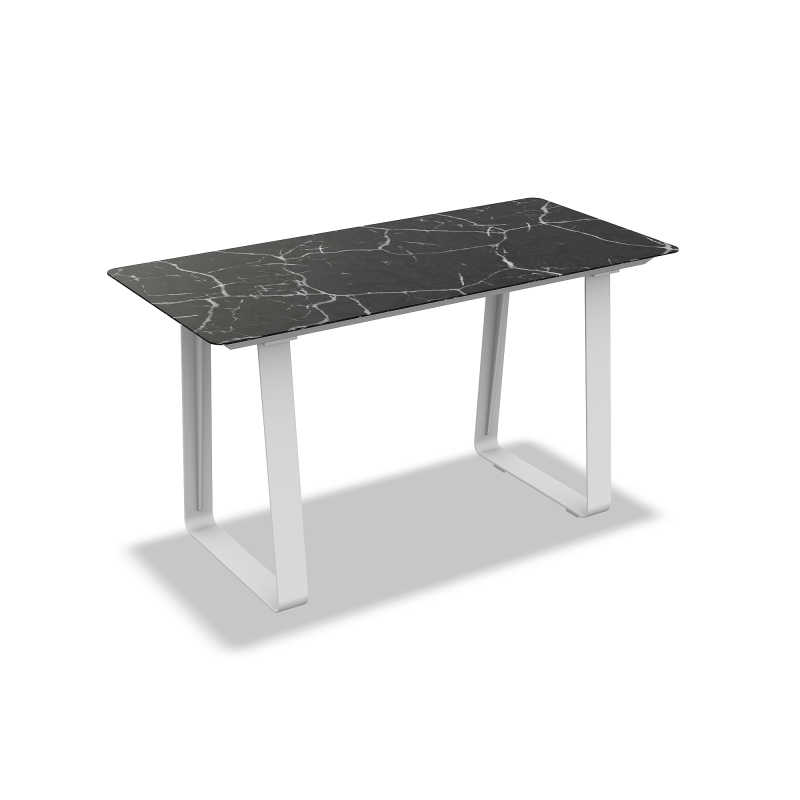 Stół_barowy_ogrodowy_ELKO_ ALU WHITE MAT BLACK MARBLE 180X80