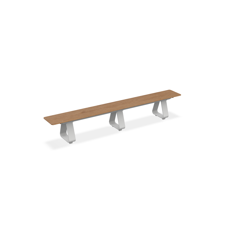 Ławka ogrodowa 300x36 cm_ELKO_BENCH ALU WHITE MAT