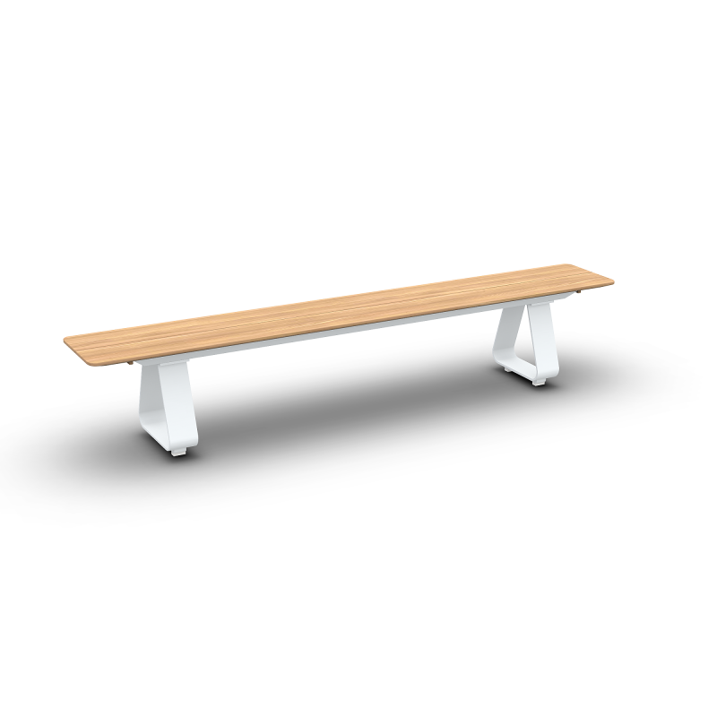 Ławka ogrodowa 265x36 cm_ELKO_BENCH ALU WHITE MAT