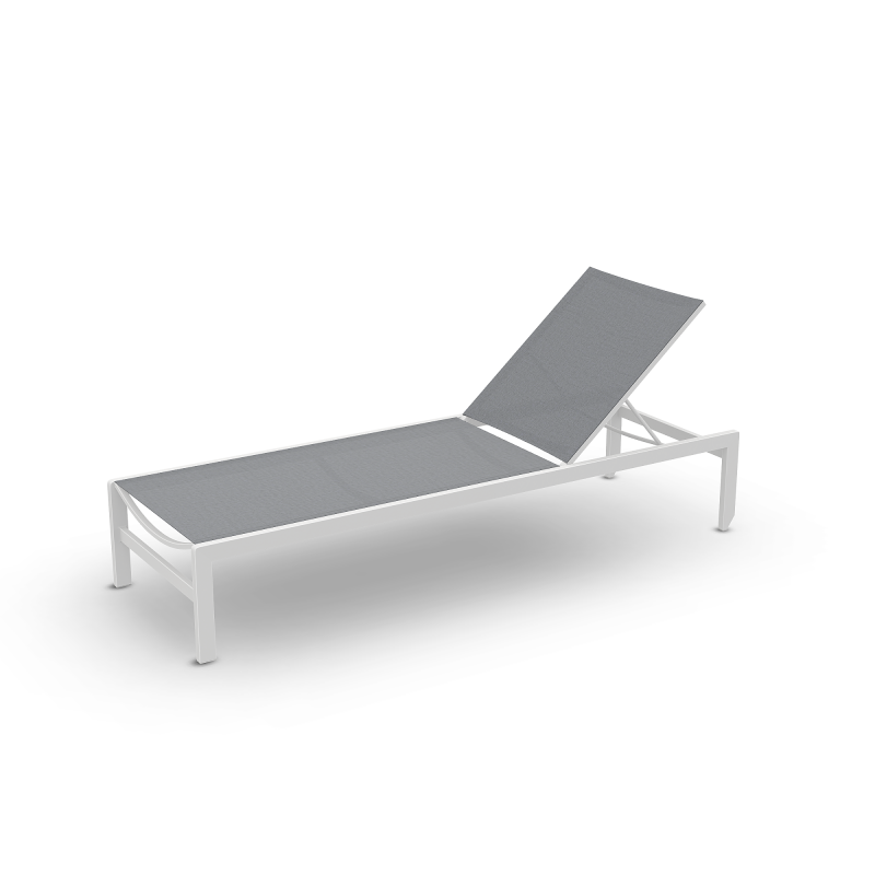 Leżak_ogrodowy_SYLT_ALU WHITE MAT TEXS CH LIGHT GREY