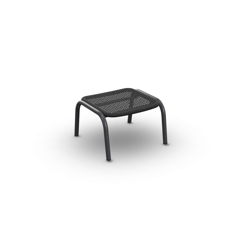 Podnóżek_DURHAM_MI_FOOTREST ALU CHARC MAT ROPE CH  CHARC BLACK FR 14 MM