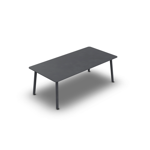 Stolik kawowy 120x60 cm :: DURHAM  z blatem aluminiowym