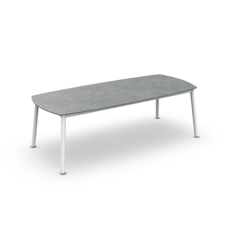 Stół jadalniany_DURHAM_ALU WHITE MAT  CEMENT GREY 240X100