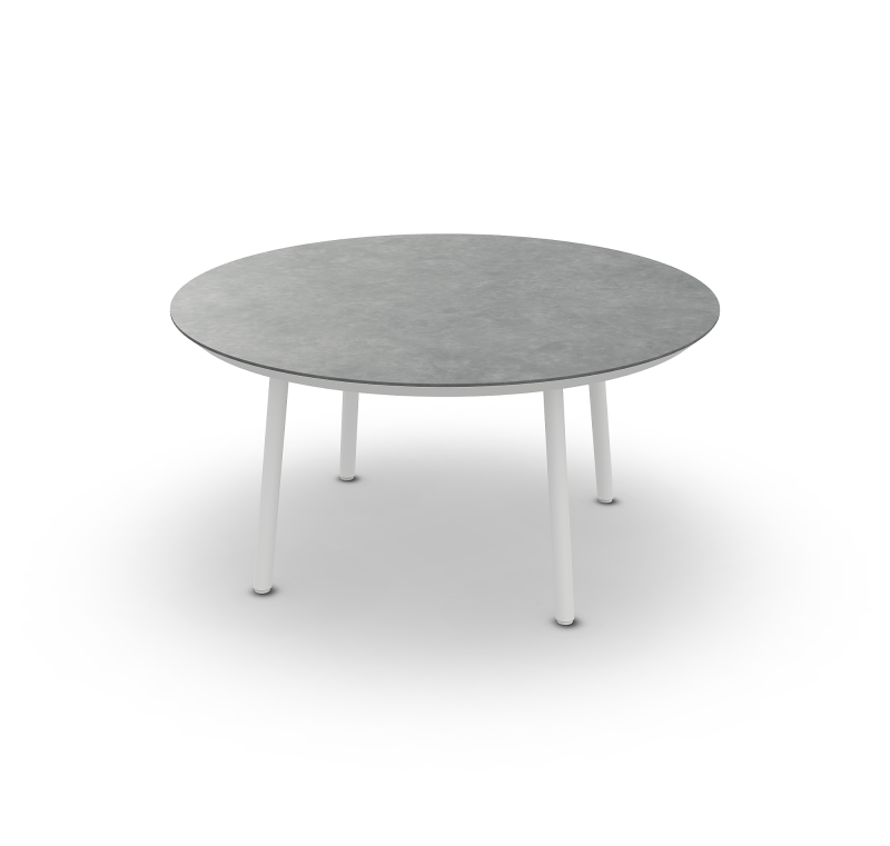 Stół_obiadowy_DURHAM_ALU WHITE MAT CEMENT GREY D149 8MM