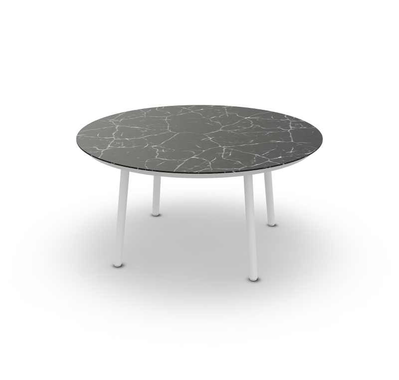 Stół_obiadowy_DURHAM_ALU WHITE MAT  DARK MARBLE