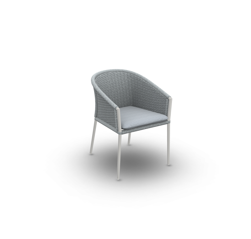 Krzesło_ogrodowe_obiadowe_FORTUNA ROPE_ALU WHITE MAT ROPE L GREY MELANGE FR 14MM