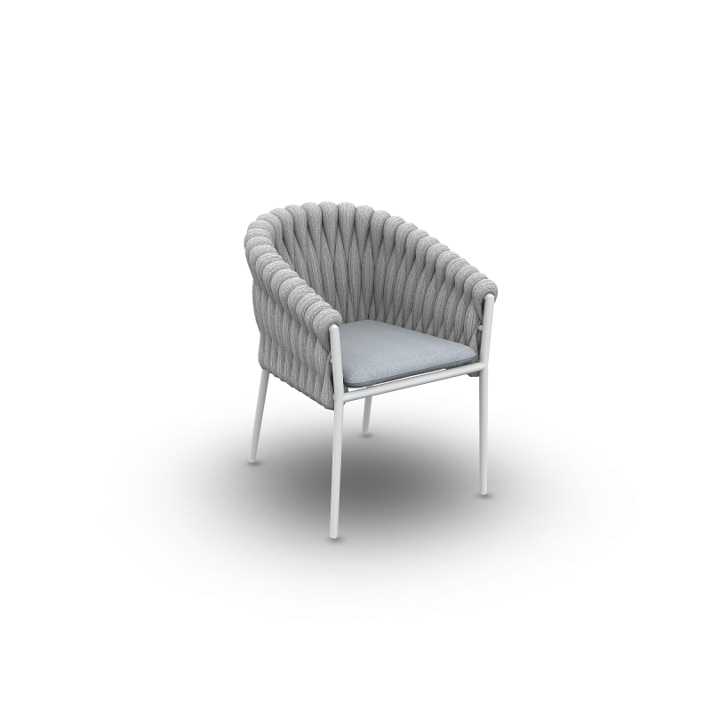 Krzesło_ogrodowe_jadalniane_FORTUNA SOCKS_ALU WHITE MAT SOCK LIGHT GREY 8CM