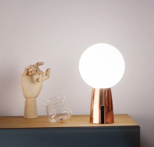 Lampka stołowa na USB od Zafferano :: OLIMPIA - kolory metaliczne