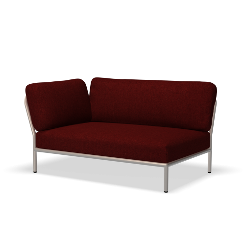 Ogrodowe meble wypoczynkowe modułowe - sofa element lewy - biały  :: LEVEL