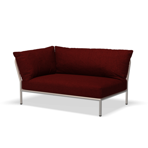 Ogrodowe meble wypoczynkowe modułowe - sofa element lewy - biały :: LEVEL2