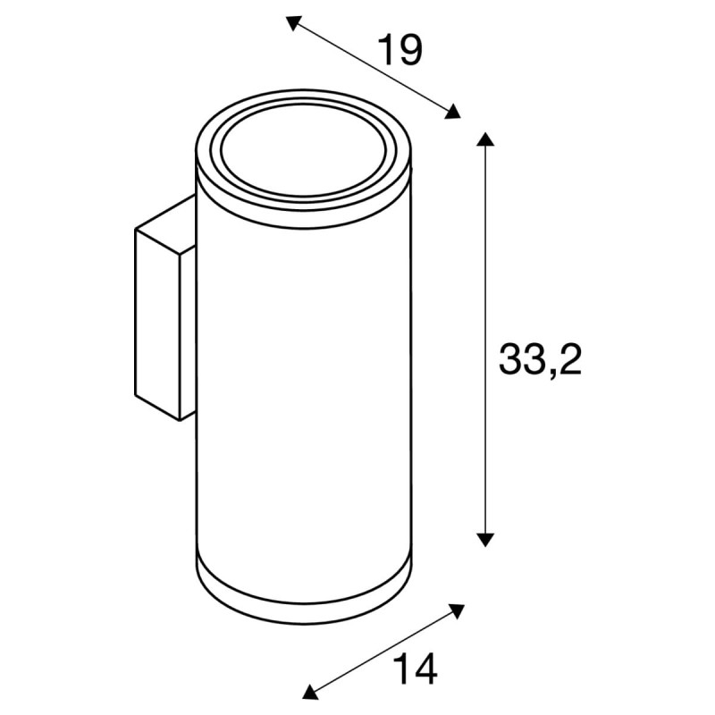 Lampa ścienna :: ENOLA ROUND L UP/DOWN WL