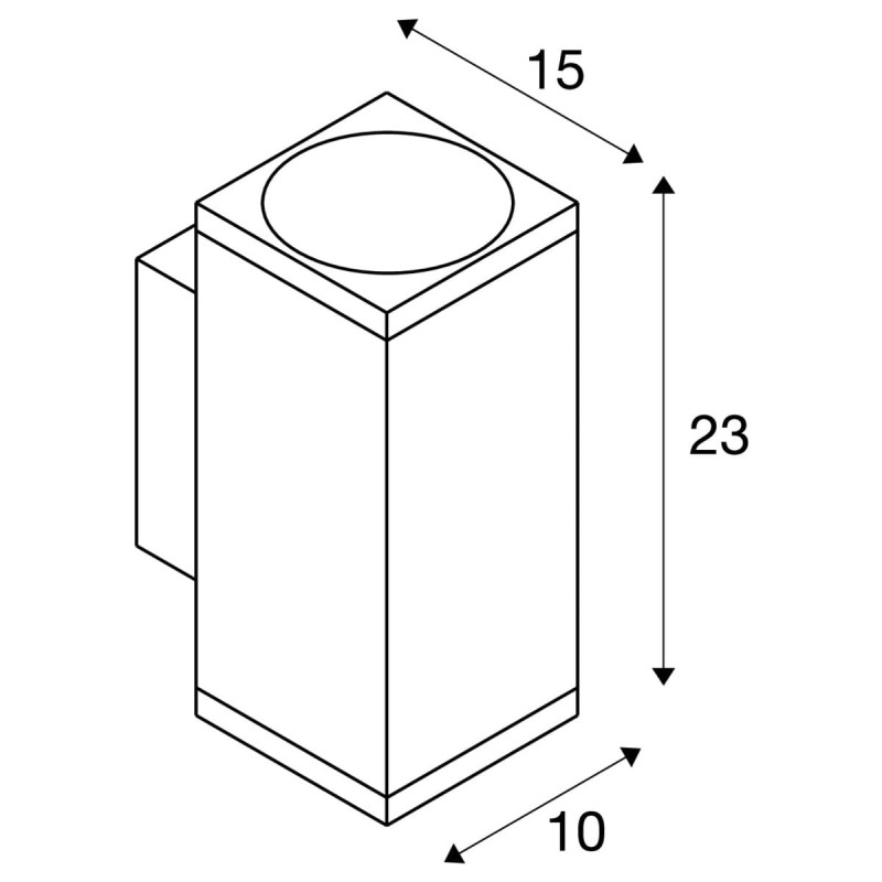 Lampa ścienna :: ENOLA SQUARE M UP/DOWN WL
