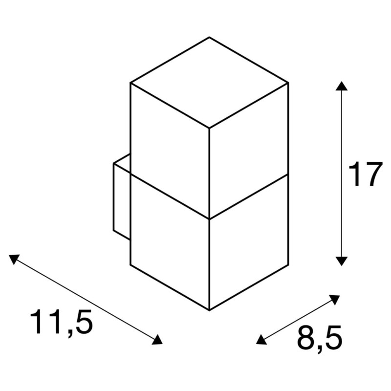 Lampa ścienna :: GRAFIT WL E27 SQUARE