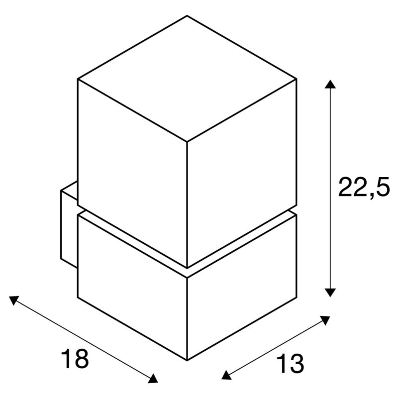 Lampa ścienna :: SQUARE WL E27